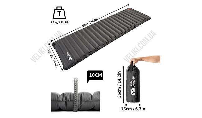 Коврик надувний Mobi Garden Taurus NX20663004 - дополнительное фото 5