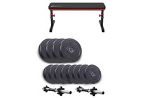 Набор Elitum Titan гантели 2х21 кг со скамьей HS-1025 Pro - фото 1