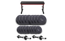 Набор Elitum Titan гантели 2х31кг со скамьей HS-1025 Pro - фото 1