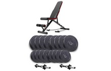 Набір Elitum Titan гантелі 2х31кг з лавою HS-2030 HB - фото 1