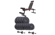 Набор Elitum Titan гантели 2х21кг со скамьей HS-2040 HB - фото 1