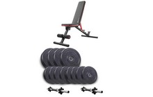 Набір Elitum Titan гантелі 2х21кг з лавою HS-2050 HB - фото 1