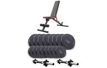 Набір Elitum Titan гантелі 2х31кг з лавою HS-2050 HB - фото 1