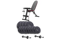 Набор Elitum Titan гантели 2х21кг со скамьей HS-1030 F - фото 1