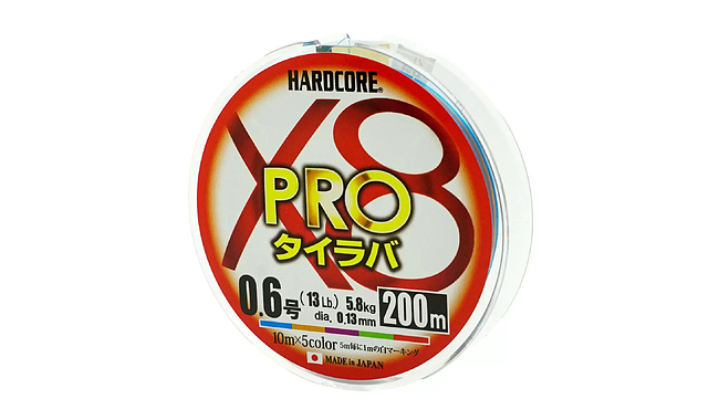 Шнур Duel Hardcore X8 PRO 200 м 0,13 мм 5,8 кг - фото 1
