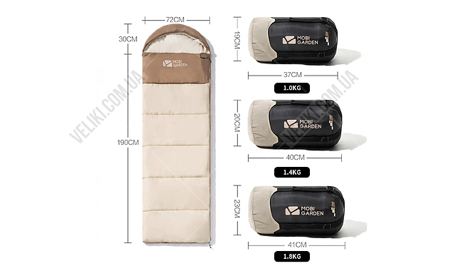 Спальный мешок Mobi Garden XY 1.8 220 cм L - дополнительное фото 1