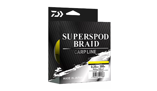 Шнур Daiwa Superspod Braid 300 м 0,25 мм 14,4 кг - фото 1