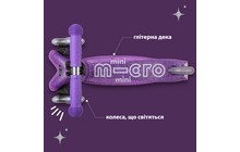 Самокат Micro Mini Deluxe Fairy Glitter LED - дополнительное фото 4