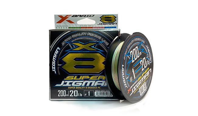 Шнур YGK X-Braid Super Jigman X8 200 м #1,2 11,34 кг - фото 1