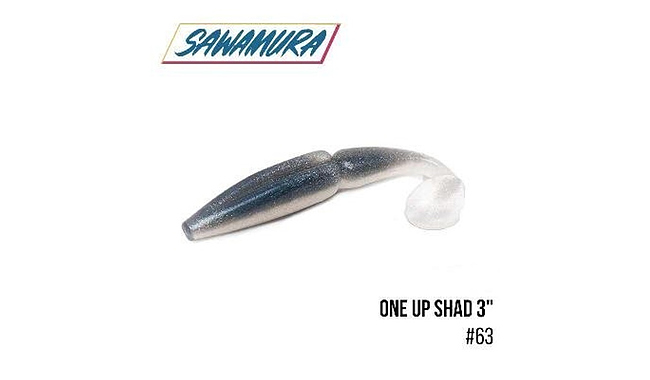 Виброхвост Sawamura One'Up Shad 3" 7 шт - фото 10