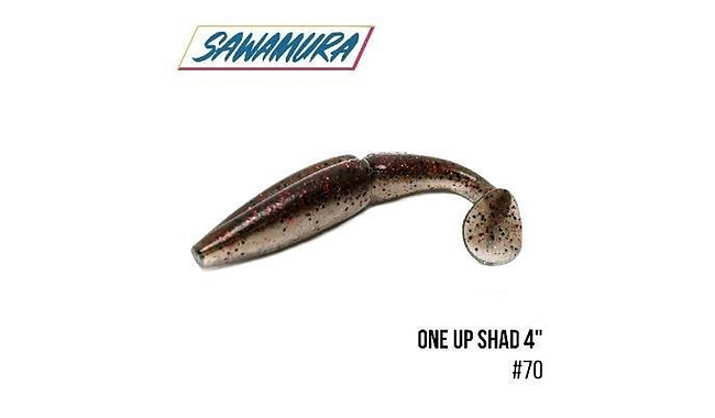 Виброхвост Sawamura One'Up Shad 4" 6 шт - фото 14