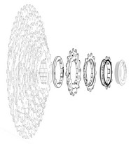 Зірки касети Tektro CS-M350-9 11-13-16T