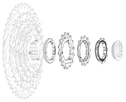 Зірки касети Tektro CS-M330-8 11-13-16T