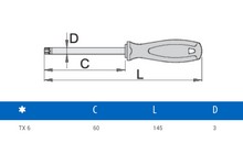 Ключ Unior Torx TBI T6 - дополнительное фото 1