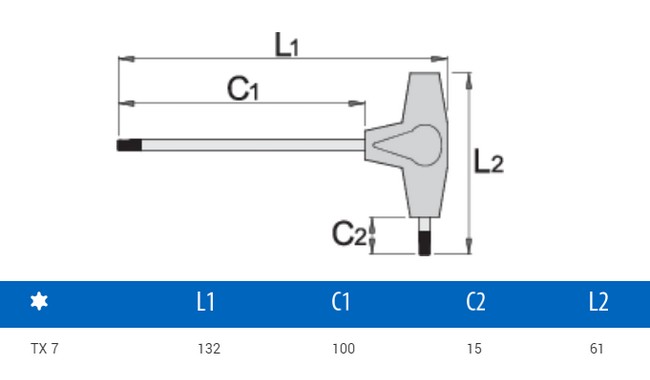 Ключ Unior Torx TX T7 - дополнительное фото 1
