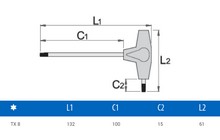 Ключ Unior Torx TX T8 - дополнительное фото 1