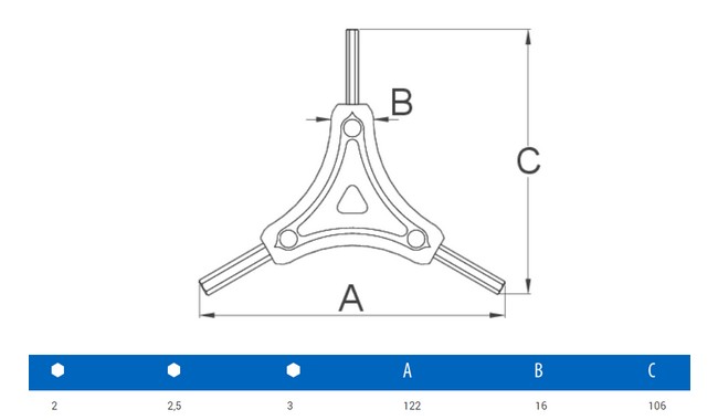 Шестигранник Unior 2x2.5x3 - дополнительное фото 2