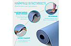 Коврик для фитнеса и йоги EasyFit TPE+TC 1924s 6 мм - дополнительное фото 9