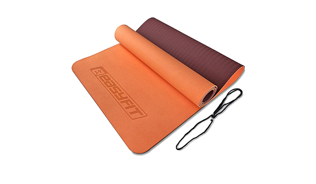 Килимок для фітнесу та йоги EasyFit TPE+TC 1924 6 мм - фото 1