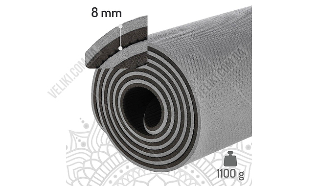 Коврик для йоги HMS YM10 8 мм - дополнительное фото 7