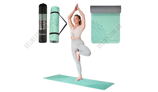 Коврик для йоги HMS YM10 8 мм - дополнительное фото 9