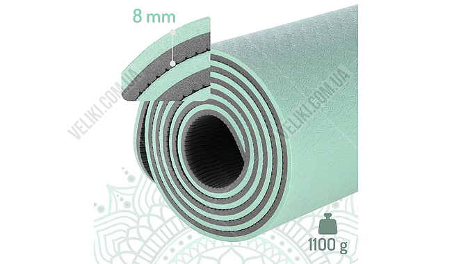 Коврик для йоги HMS YM10 8 мм - дополнительное фото 15
