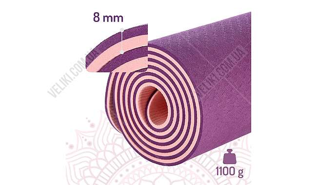 Коврик для йоги HMS YM10 8 мм - дополнительное фото 25