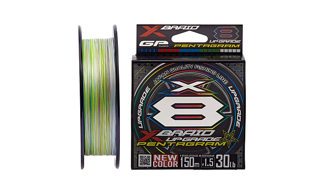 Шнур YGK X-Braid Upgrade X8 Pentagram 150 м #0,8 7,3 кг - фото 1