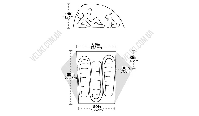 Палатка Big Agnes Crag Lake SL3 - дополнительное фото 5