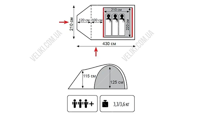 Палатка Totem Carriage 3 - дополнительное фото 4