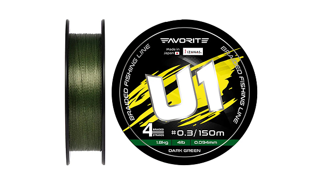 Шнур Favorite U1 PE 4x 150 м 0,108 мм 2,4 кг - фото 2