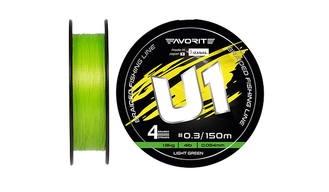 Шнур Favorite U1 PE 4x 150 м 0,108 мм 2,4 кг - фото 1