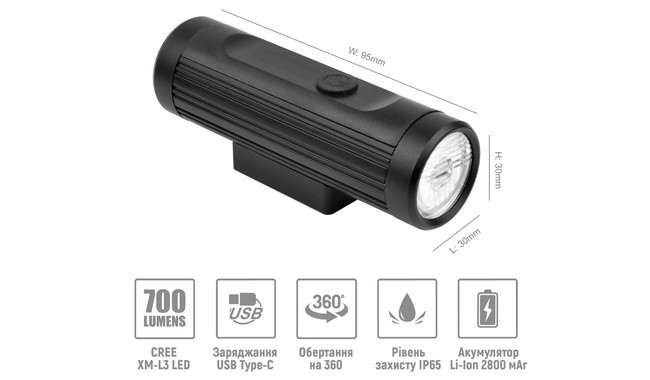 Велофара ONRIDE Rave - дополнительное фото 2