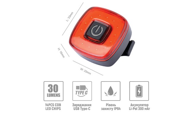 Мигалка ONRIDE Bagel - дополнительное фото 1