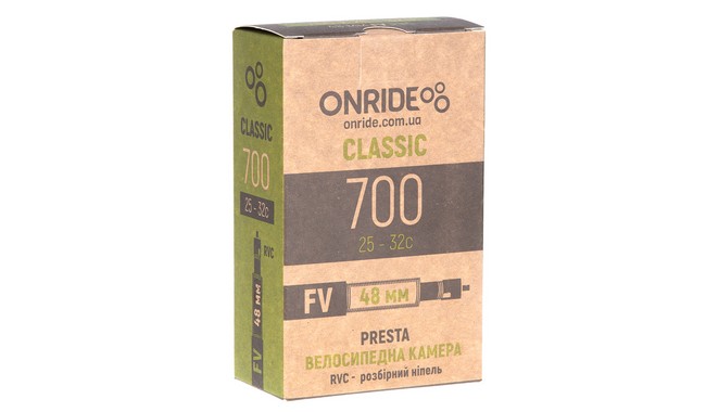 Камера 28" ONRIDE Classic 700x25-32c Presta 48 мм Box - фото 1
