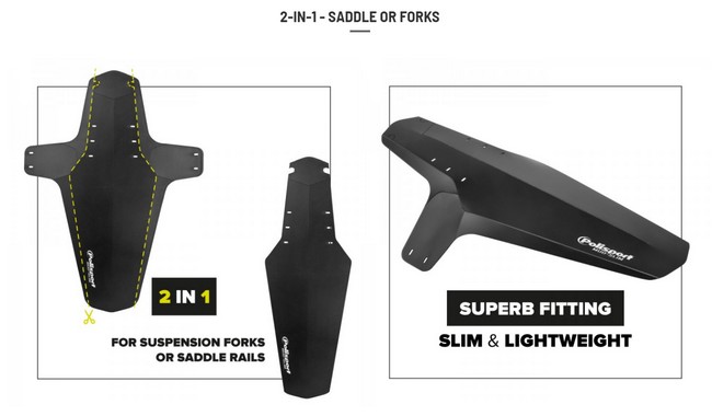 Крило переднє Polisport Mud Slim - дополнительное фото 3