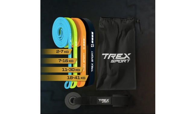 Набор лент сопротивления Trex Sport TX-004PB Power Band 2-41 кг - дополнительное фото 1