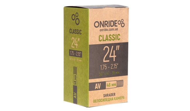 Камера 24" ONRIDE Classic 24x1.75-2.15" Schrader 48 мм Box - фото 1