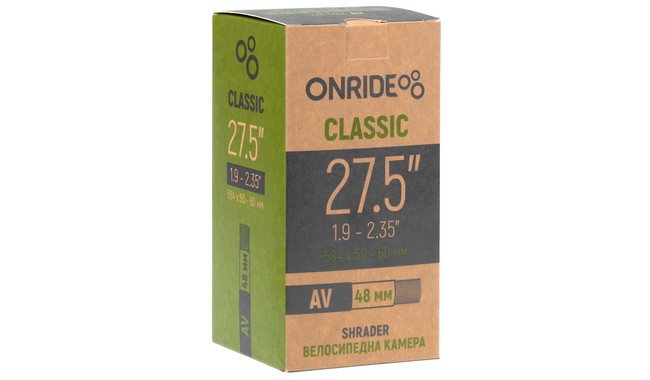 Камера 27.5" ONRIDE Classic 27.5x1.9-2.35" Schrader 48 мм Box - фото 1