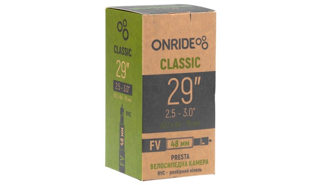Камера 29" ONRIDE Classic 29x2.5-3.0" Presta 48 мм Box - фото 1