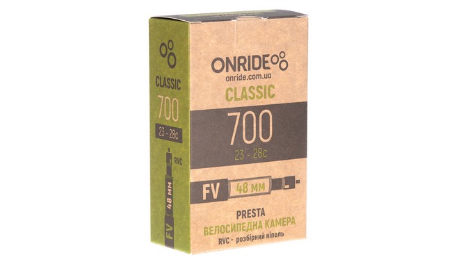 Камера 28" ONRIDE Classic 700x23-28c Presta 48 мм Box - фото 1