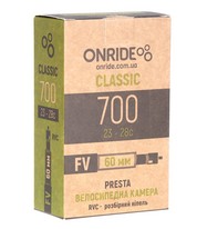 Камера 28" ONRIDE Classic 700x23-28c Presta 60 мм Box