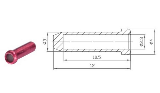 Концевики троса Alligator Brake 100 шт. - дополнительное фото 2