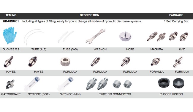 Набор для прокачки тормозов Alligator - дополнительное фото 1