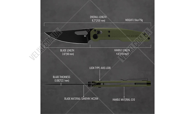 Нож Hightron Sharplyn - дополнительное фото 3