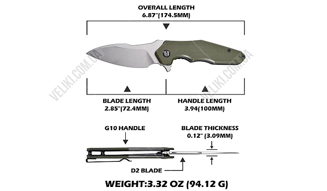 Нож Hightron Mini Ventura HK05S - дополнительное фото 13