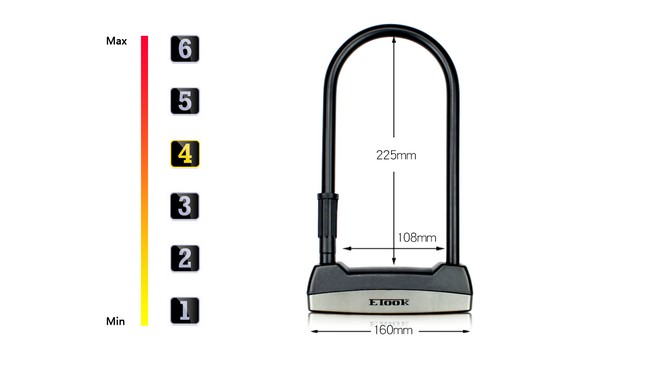 Велозамок ETOOK ET110L - дополнительное фото 1