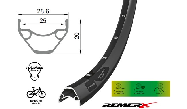 Обід Remerx E-Rocky 25 29" 36H - дополнительное фото 1