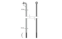 Спиці Remerx 14G Stainless Steel 290 мм (100 шт.) - дополнительное фото 2