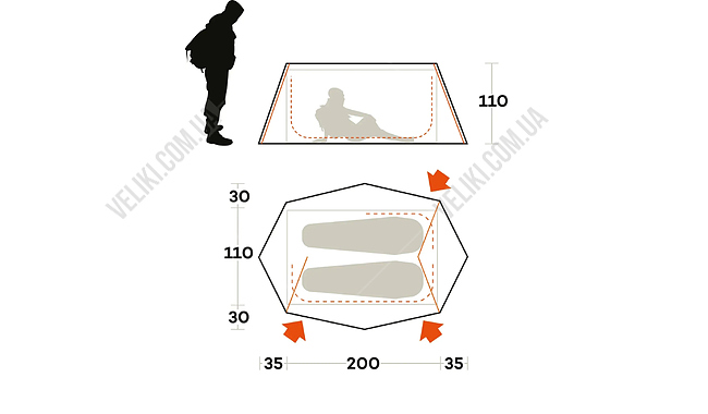 Намет Ferrino Den 2 - дополнительное фото 1